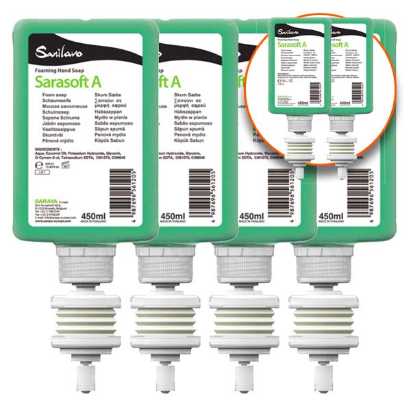 Saraya handzeepvulling 450 ml 4+2 GRATIS Saraya handzeepvulling 450 ml 4+2 GRATIS