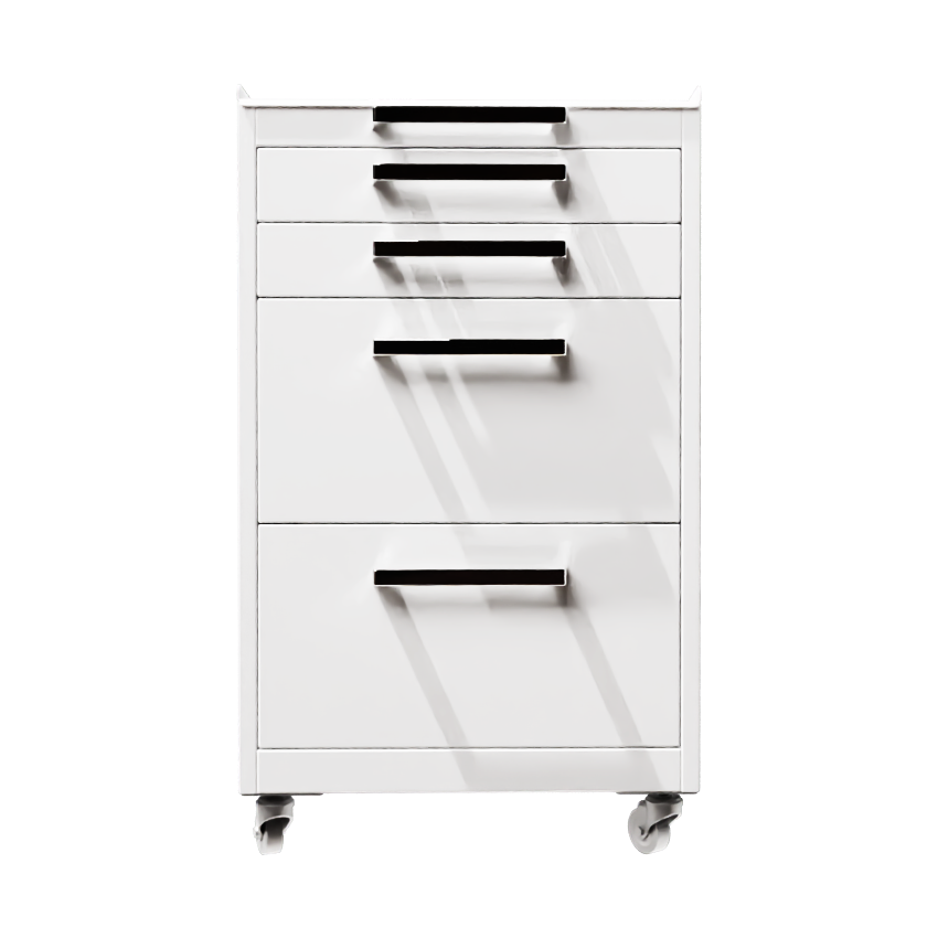 Qline Metal mobiele kast met 4 lades (2xS, 2xL) Qline Metal mobiele kast met 4 lades (2xS, 2xL)