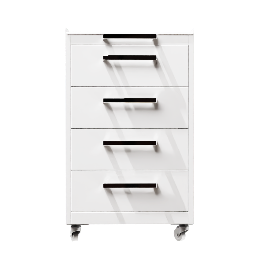 Qline Metal mobiele kast met 4 lades (4xM) Qline Metal mobiele kast met 4 lades (4xM)